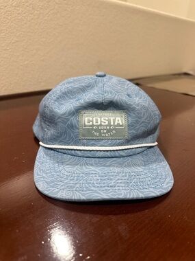 Costa Light Blue Wave-Print Rope Cap